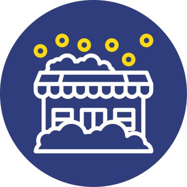 Dükkan. Web simgesi basit illüstrasyon
