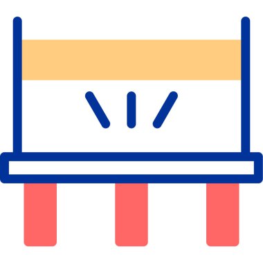 Reklam panosu. Web simgesi basit illüstrasyon