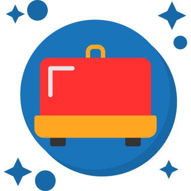 seyahat valizi düz simgesi düz stil