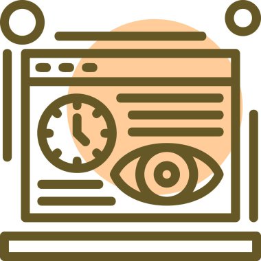 Beyaz arkaplanda basit bir göz görme ağı illüstrasyonu