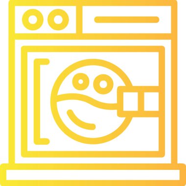 Fırın. Web simgesi basit illüstrasyon