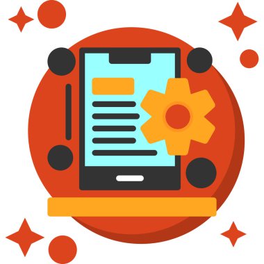 iş belgesi yönetim simgesi düz biçimli