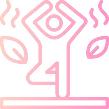 Yoga pozu. vektör illüstrasyonu