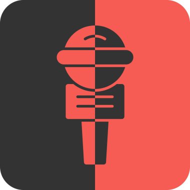 mikrofon simgesi, vektör illüstrasyonu