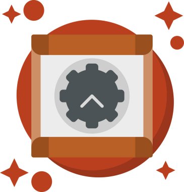 Kırmızı kurdeleli bir dişlinin vektör çizimi