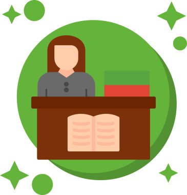 İş kadını. Basit illüstrasyon