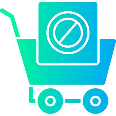 Alışveriş arabası. Basit resimleme