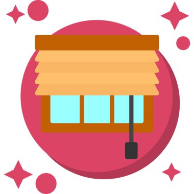 dükkan simgesi vektör illüstrasyonu