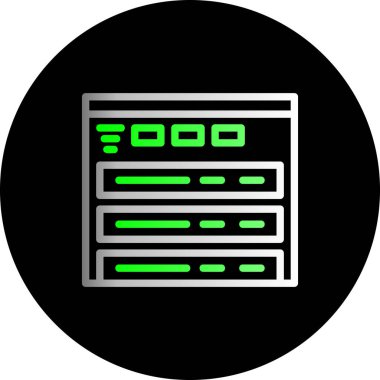 Sunucu. Web simgesi basit illüstrasyon