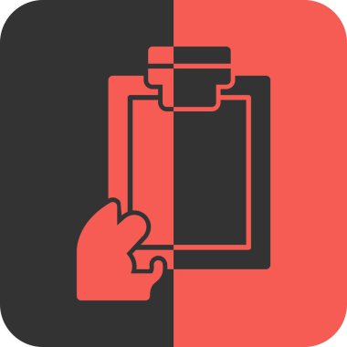 kitap vektör simgesi. biçim iki renkli düz sembol, yoğun kırmızı ve siyah renkler, yuvarlak açılar, beyaz arkaplan