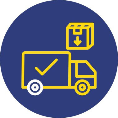 dağıtım simgesi, vektör, illüstrasyon tasarımı