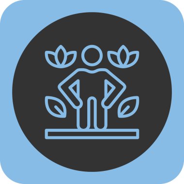 Yoga simgesinin vektör illüstrasyonu