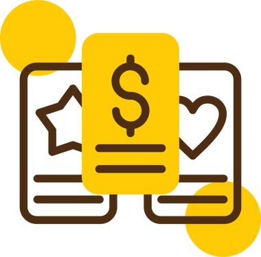 Para için. Web simgesi basit illüstrasyon