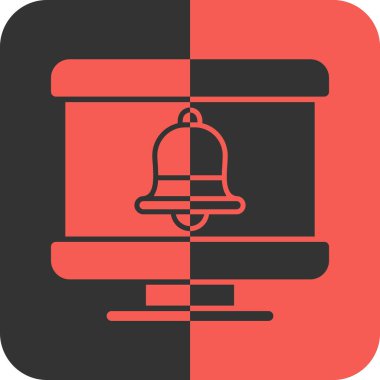 Çan simgesi soyut arka grubunda izole edildi