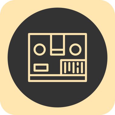 Yazıcı Vektör Simgesi İllüstrasyonu