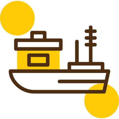 Gemi simgesinin vektör illüstrasyonu