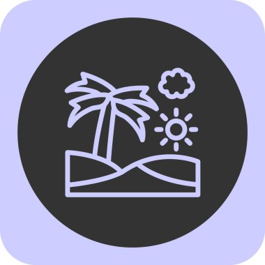 Plaj simge vektör çizim