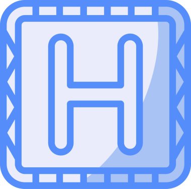 Hastane ikonu. vektör illüstrasyonu