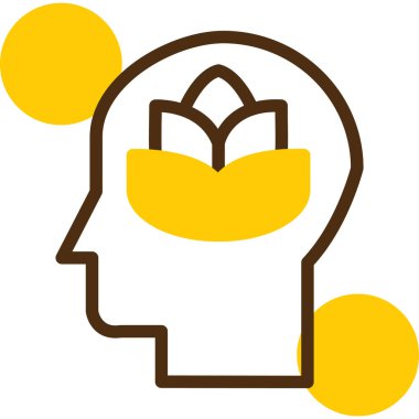 baş beyin simgesi, vektör illüstrasyonu