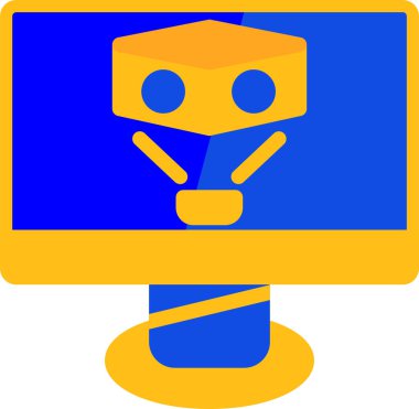 robot ikon vektör illüstrasyonu