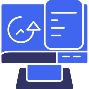 Bilgisayar. Web simgesi basit illüstrasyon