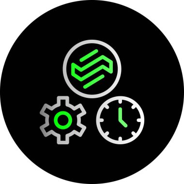 Saat simgesi vektör illüstrasyonu