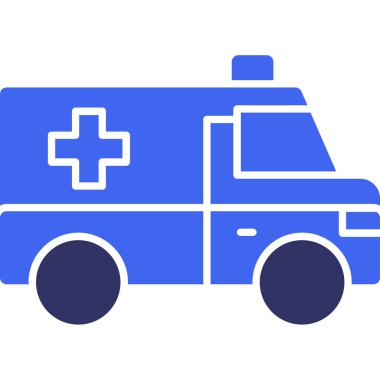 ambulans simgesi, vektör illüstrasyonu