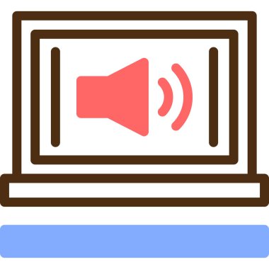 Ses. Web simgesi basit illüstrasyon