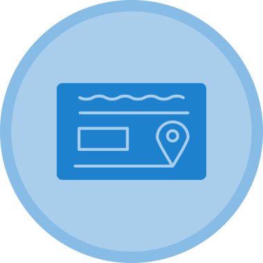 Harita. Web simgesi basit illüstrasyon