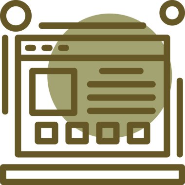 Bilgisayar ekran simgesini ana hat biçiminde izleName