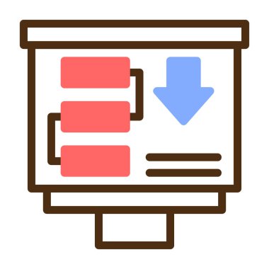 Web sayfası renk ikonu vektör illüstrasyonu