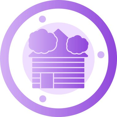 Bir bulut simgesinin vektör illüstrasyonu