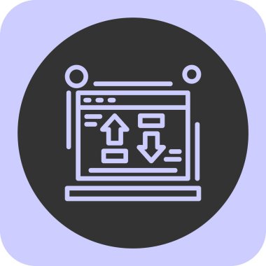 vektör lcd simgesi illüstrasyonu