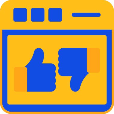 Başparmaklar aşağı. Basit simge