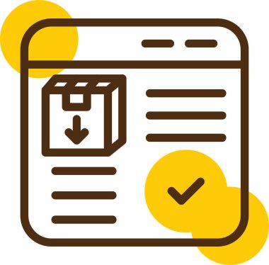 Kontrol listesi. Web simgesi basit tasarım