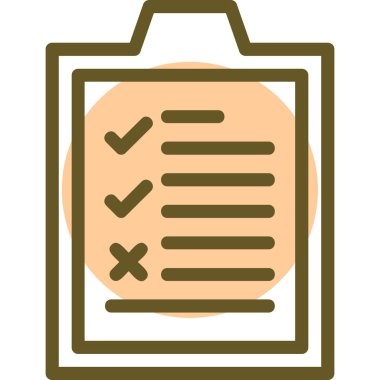 Kontrol listesi. Web simgesi basit illüstrasyon