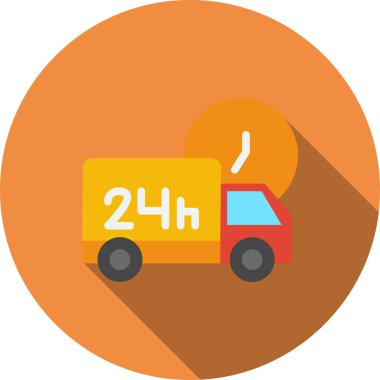 Teslimat. Web simgesi basit illüstrasyon