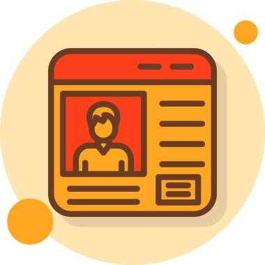 Gazete. Web simgesi basit illüstrasyon