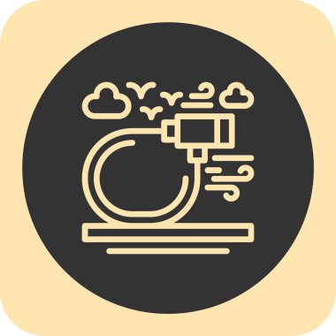 güzel kamera vektör çizgisi simgesi