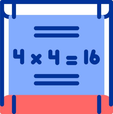 Matematik. Web simgesi basit illüstrasyon