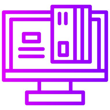 Bilgisayar. Web simgesi basit tasarım