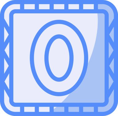 sıfır numaralı etiket vektör simgesi