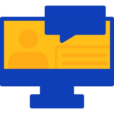 Konuş. Web simgesi basit illüstrasyon