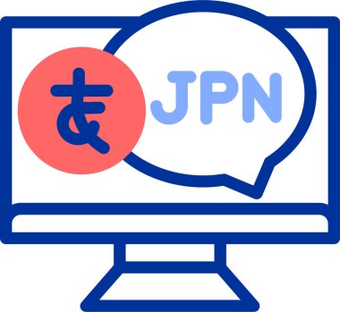 Satır tasarımında japan dili vektör çizimi