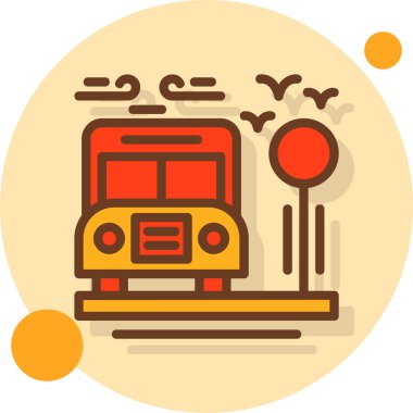 tren. Web simgesi basit illüstrasyon