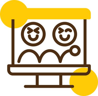 Mutlu bir yüzün çizgi film karakterinin vektör çizimi