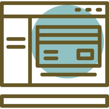 Bilgisayar. Web simgesi basit illüstrasyon