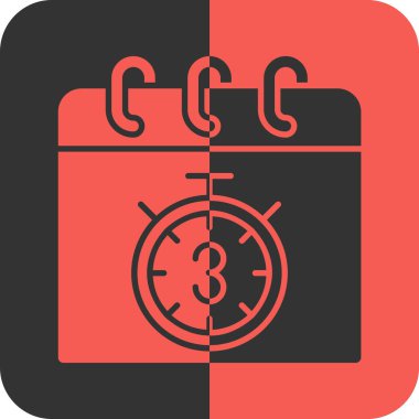 Alarm saati simgesi rozet biçiminde