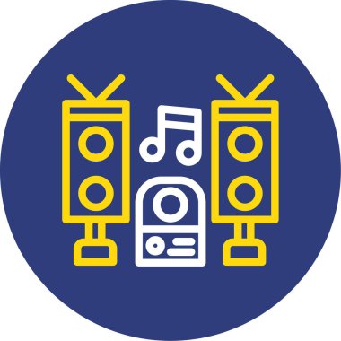 Vektör müzik simgesi illüstrasyonu