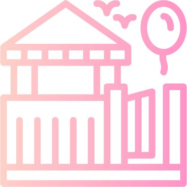 Bina. Web simgesi basit illüstrasyon